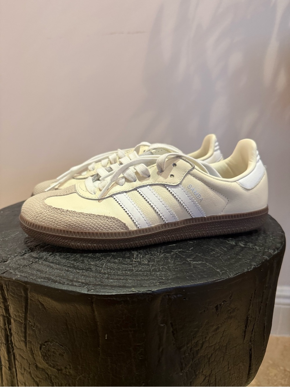 adidas Samba Sneakers in Off-White and Gum